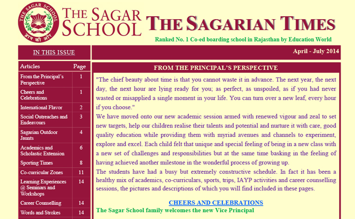 The Sagarian Times April - July 2014