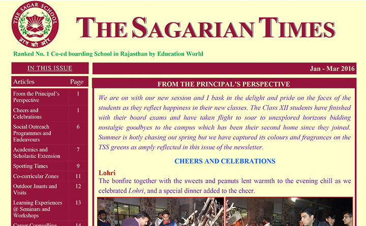 The Sagarian Times January - March  2016