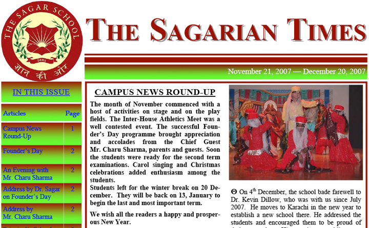 The Sagarian Times November - December 2007